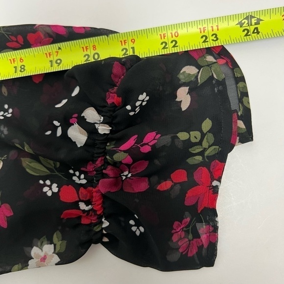 LANE BRYANT Women’s Pullover Top Sz 24 (3X) Multi Color Floral Lined V-neck LS - Picture 11 of 11